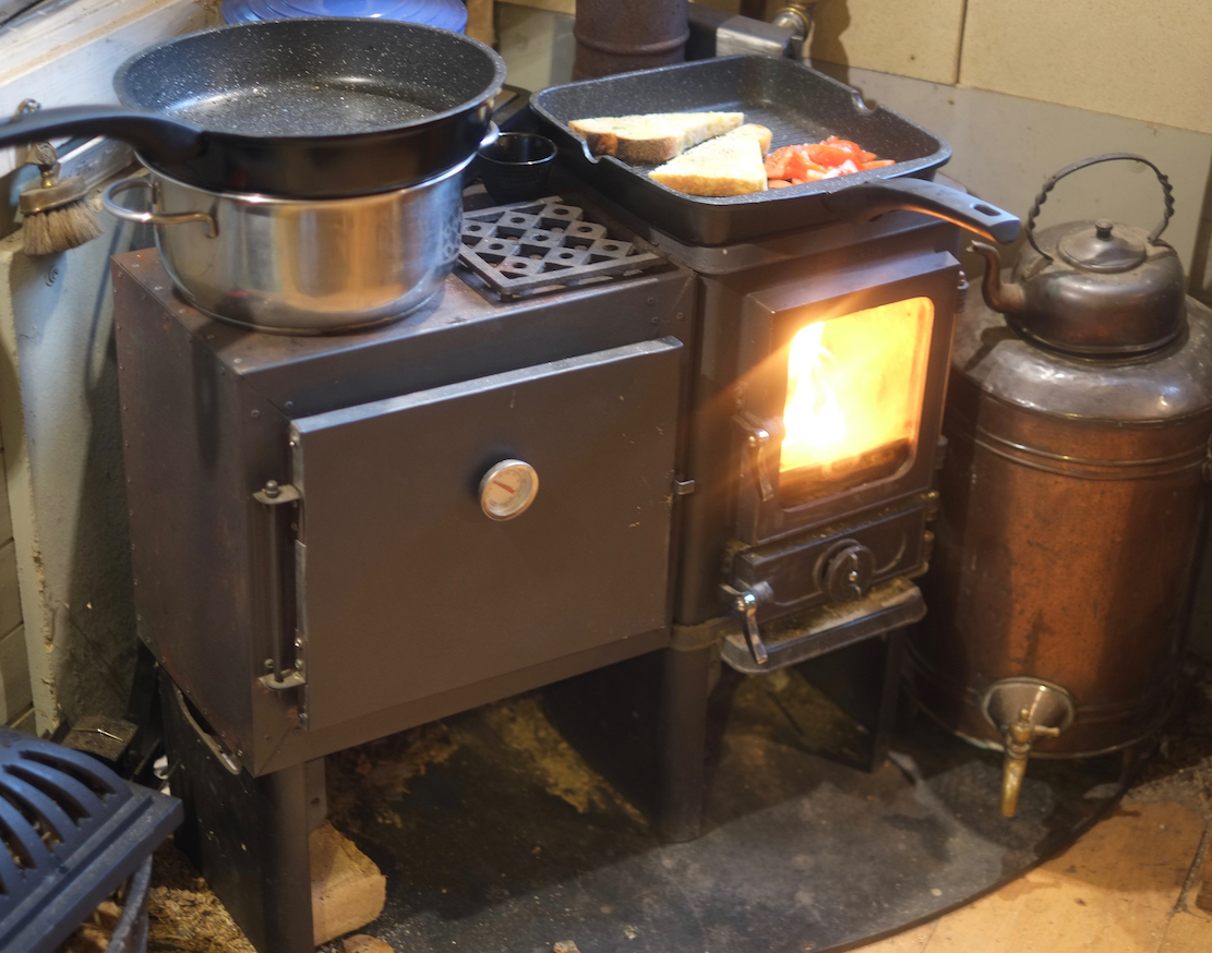 Baking Cupcakes Using A Small Wood Cook Stove