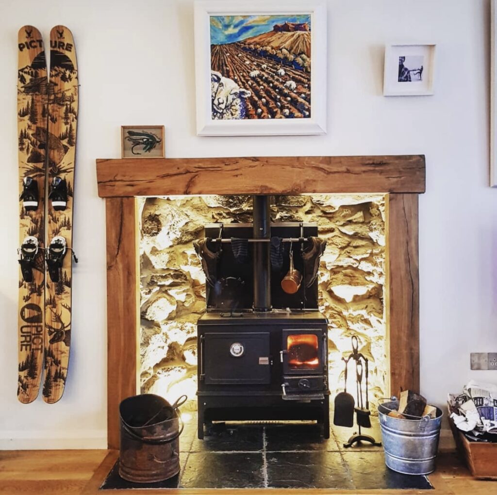 cooking on a wood burning stove