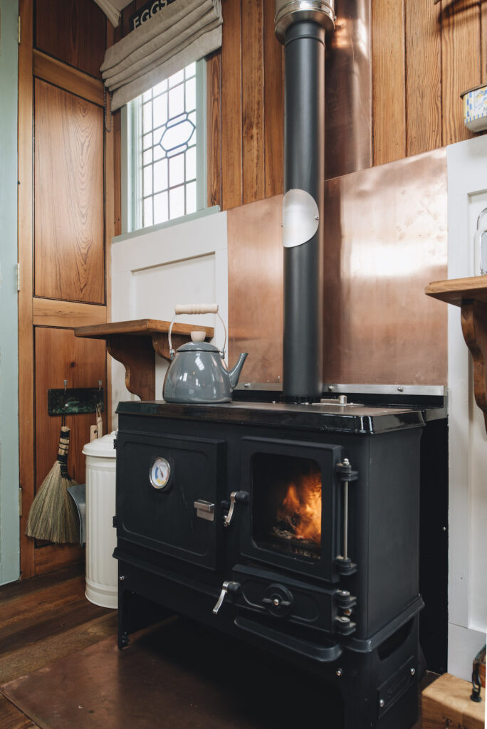 cooking on a wood burning stove
