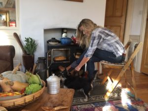 cooking on a wood stove