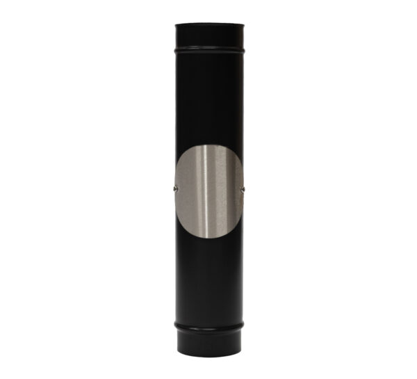 100mm Single Wall Vitrelux Flue Pipe - 500mm Length (With Inspection Door)