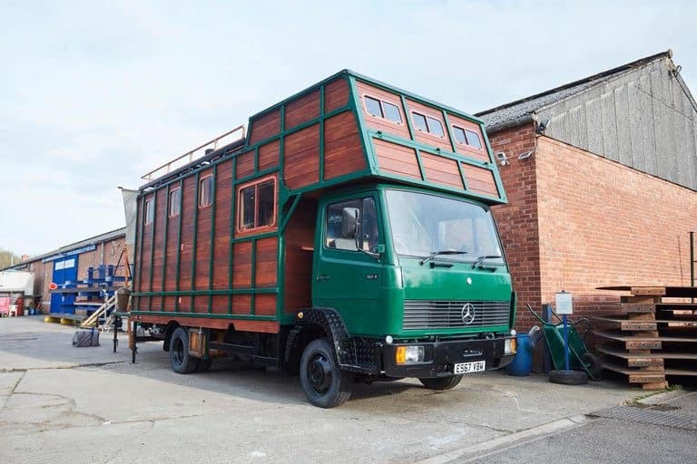 small stove install horse box conversion 7