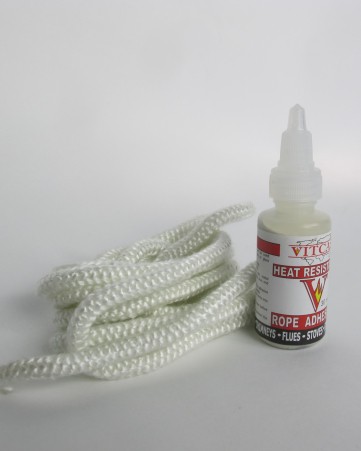 Heat Resistant Rope & Glue Set for Woodburning or Multi Fuel Stoves 