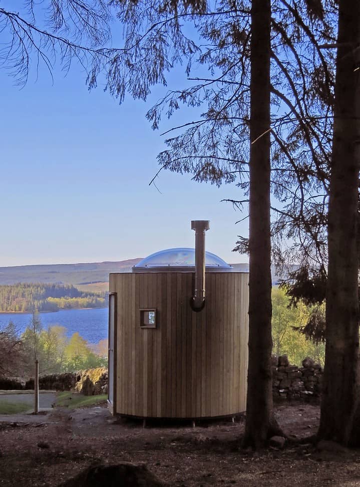 small wood burner stargazing hut 6