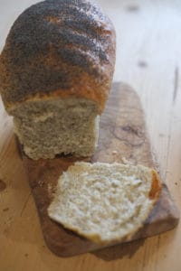 baking bread in my small wood cookstove