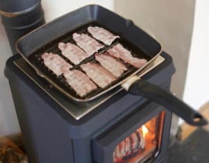 Cooking on a Small Wood Cook Stove