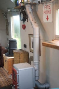 tiny home flue kit for installing a stove in a tiny home