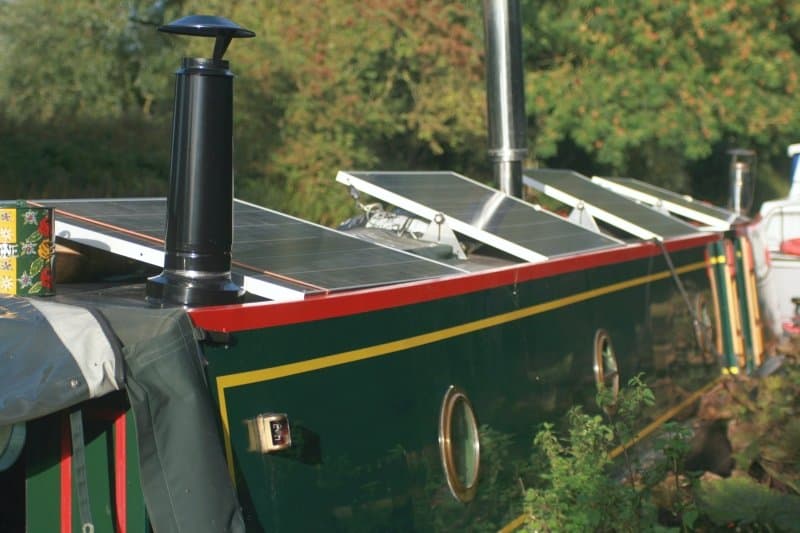 Small Stove Installed in a Canal Boat