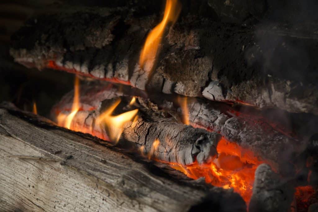 Small Stove Log Fire Banner