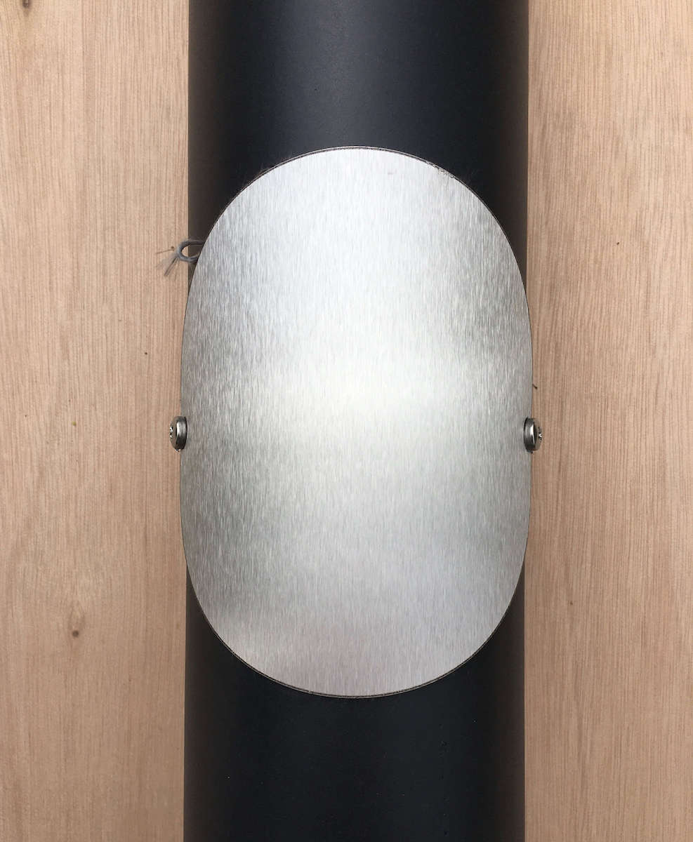 100mm single wall flue pipe for small wood stoves inspection door closeup 1