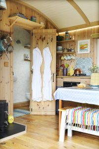the hobbit small wood burning stove installed in a shepherds hut westfield house farm 14