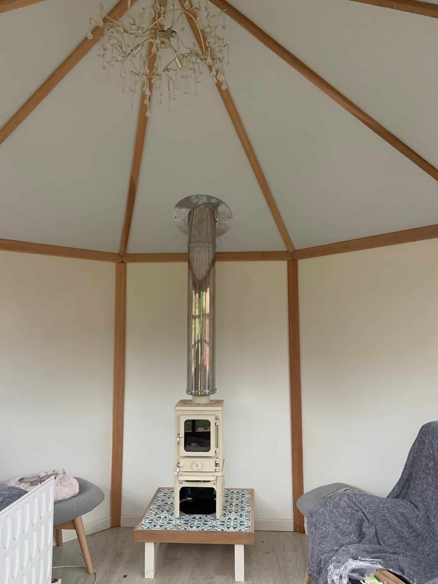 Craig Ashford Hobbit Small Wood Burning Stove Installation rotated