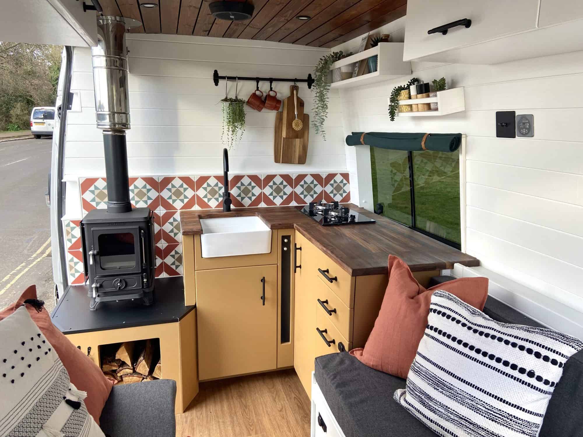 Vanfolk VW Campervan Conversion - Small Stoves - Salamander Stoves