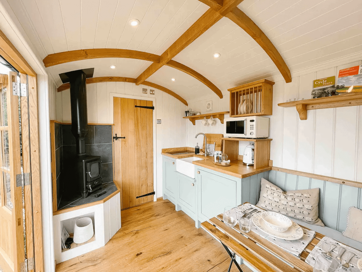 Salamander Stoves The Hobbit Small Wood Burning Stove For Shepherds Huts Honeysuckle 1