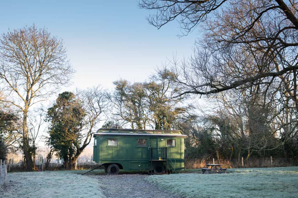 Salamander Stoves The Hobbit Small Wood Burning Stove Installed In A Vintage Wagon 1