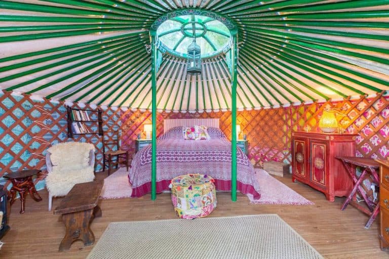 The Hobbit small wood burning stove installed in a yurt at Leighton Hall 1