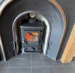 Salamander Stoves The Hobbit Small Wood Burning Stove Installed Into A Victorian Fireplace Cheshire Stoves 19