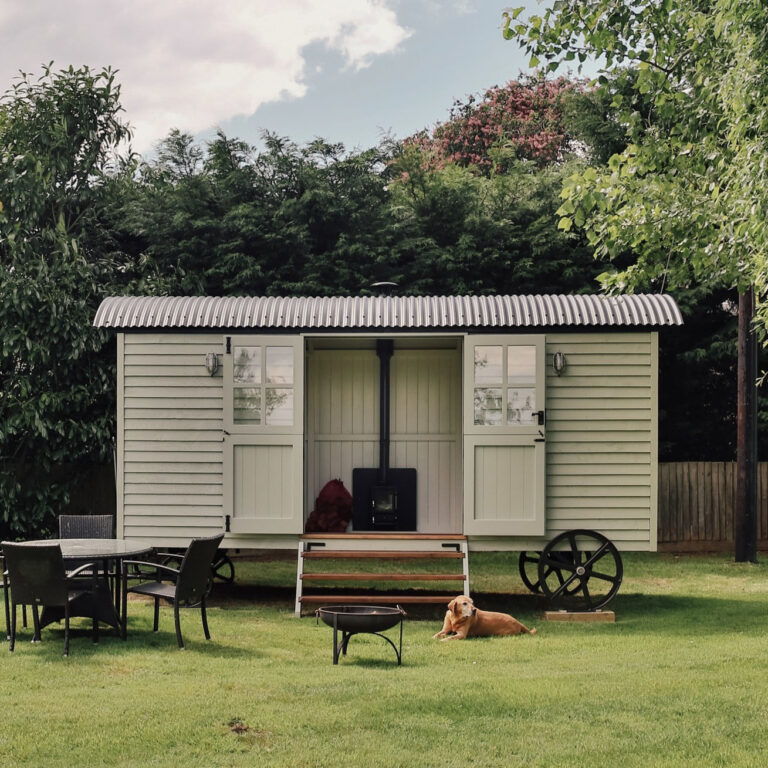 Red sky shepherds huts