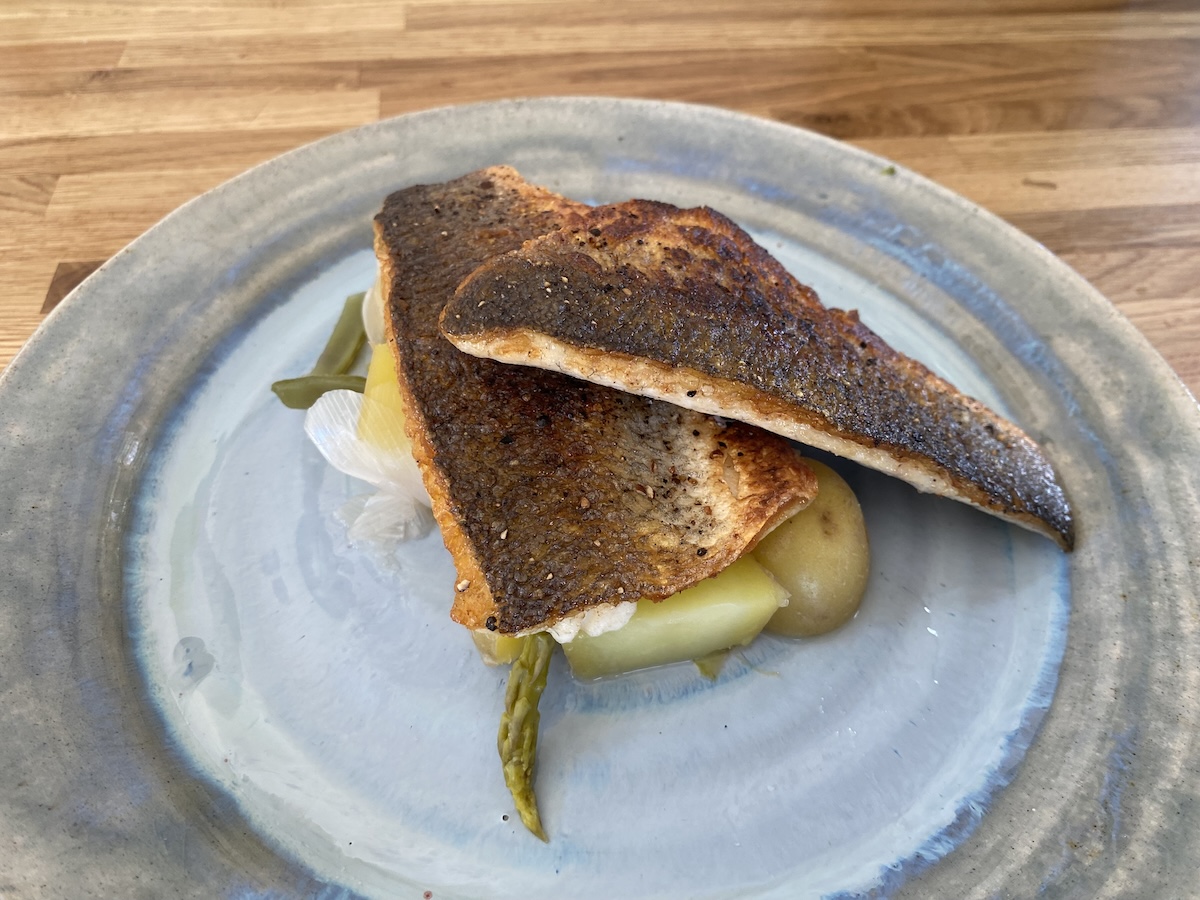 Salamander Stoves Pan Fried Sea Bass