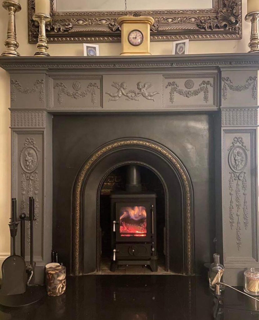 wood burning stove installation