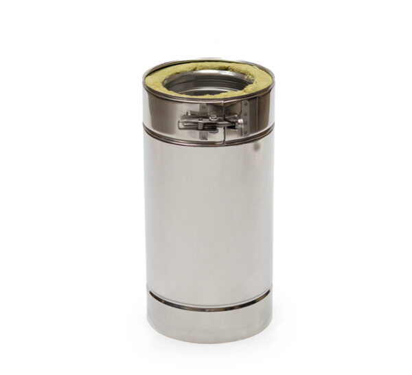100mm Twin Wall Insulated Flue Pipe - 300mm Length