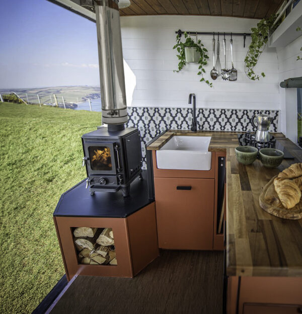 mini log burner for van