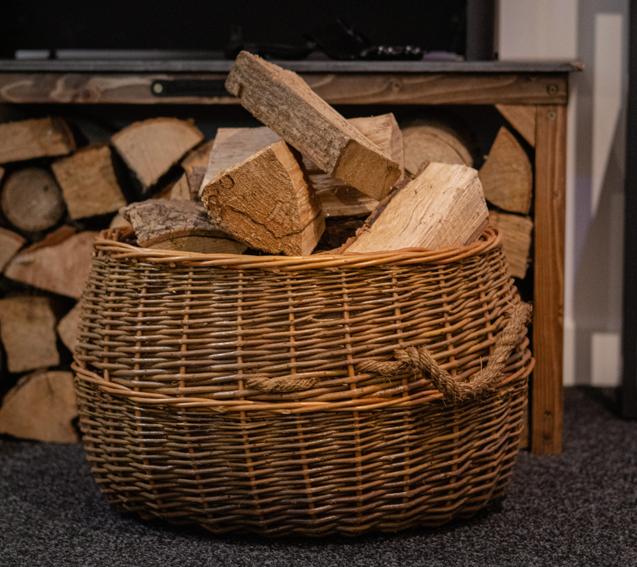 willow log basket