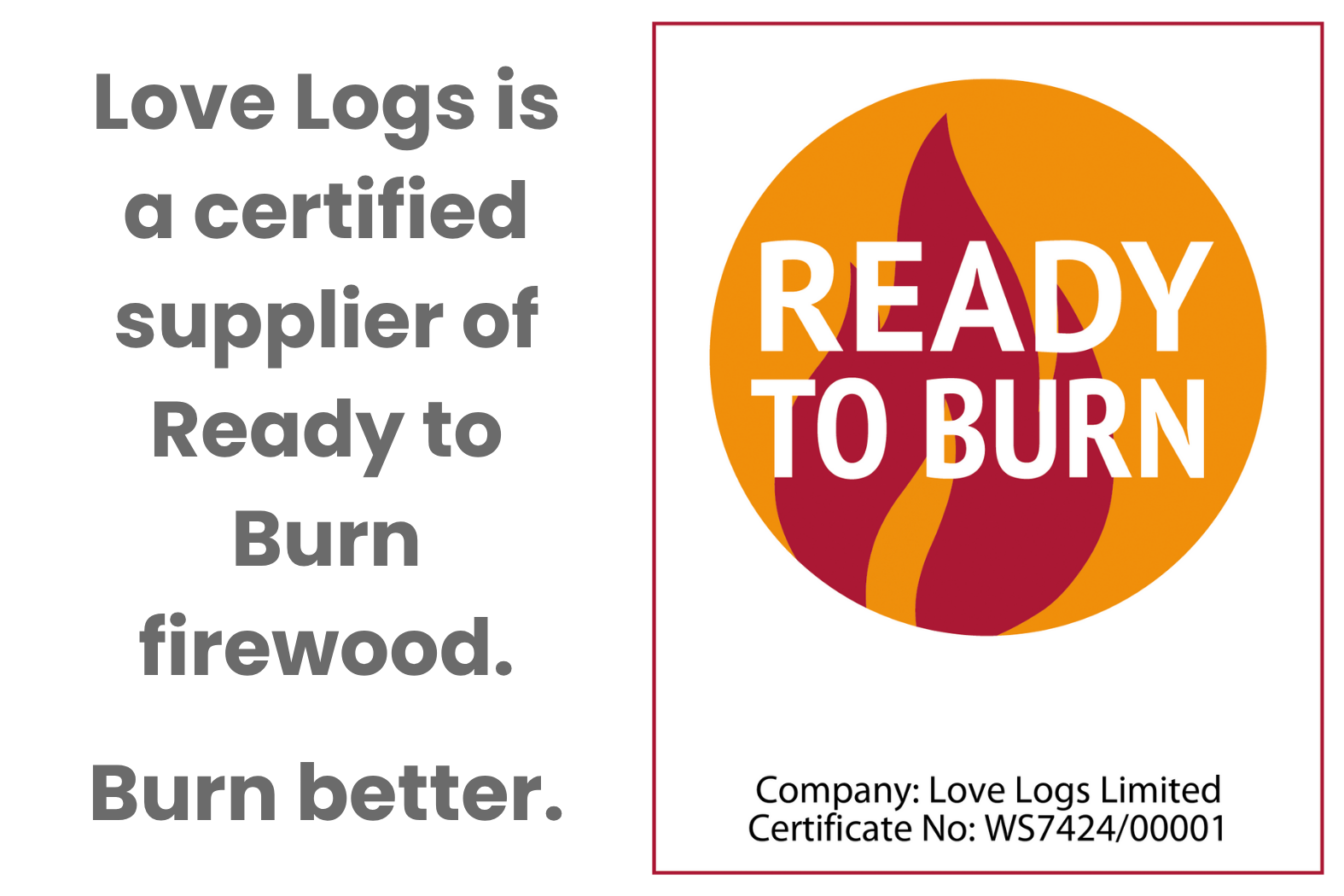 Ready to Burn logo and certificate